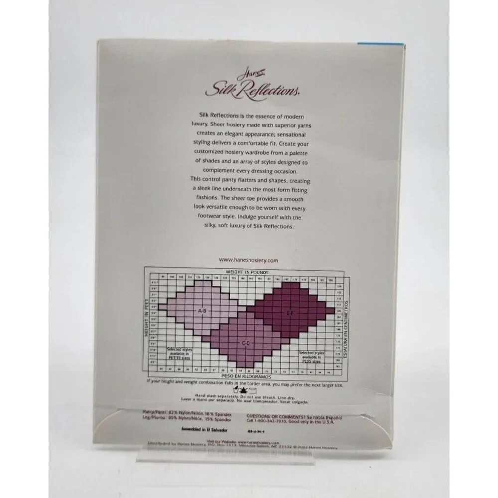 Hanes‎ Silk Reflections Control Top Sandalfoot Pantyhose 717 Soft Taupe Size EF